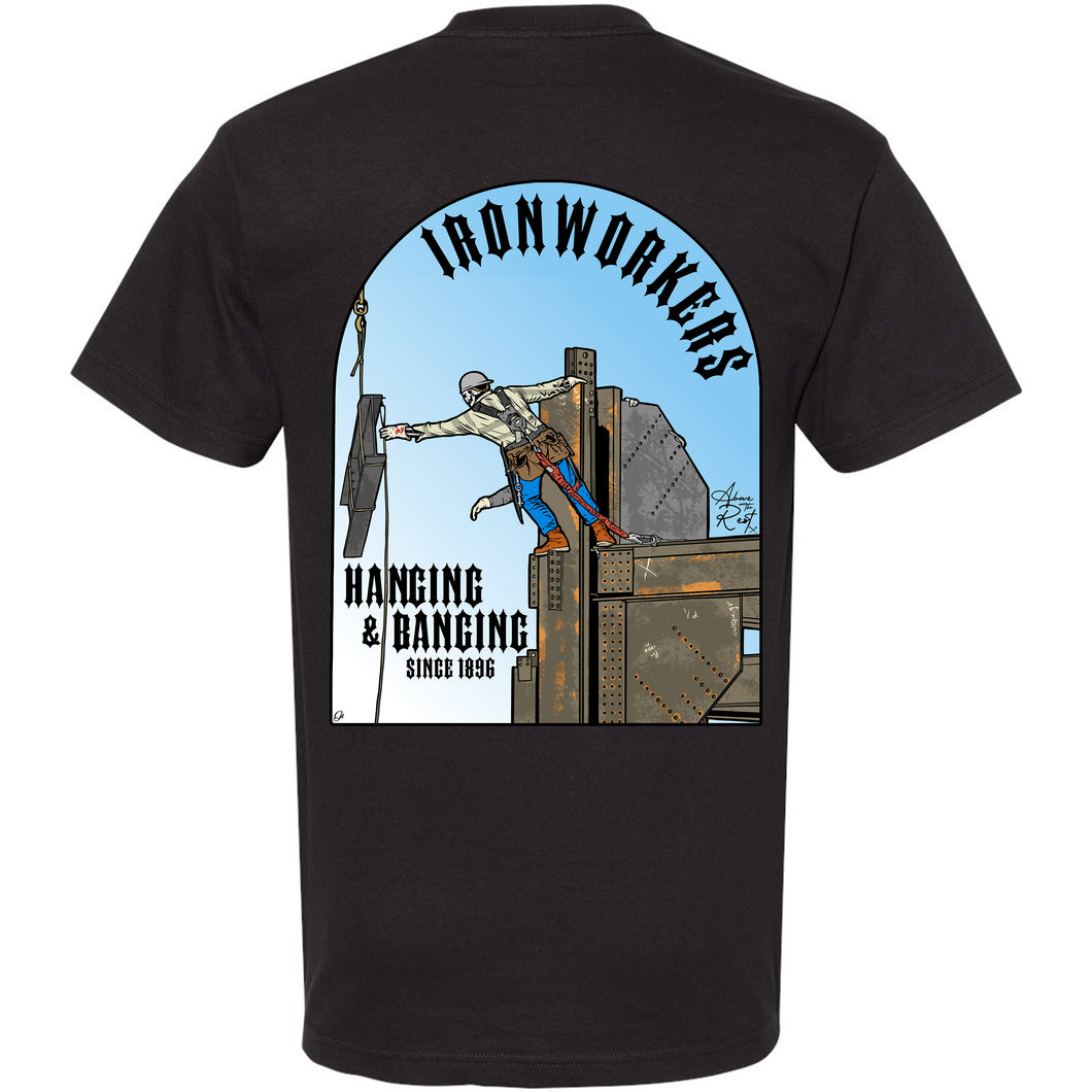 IRONWORKER REACHING T-SHIRT