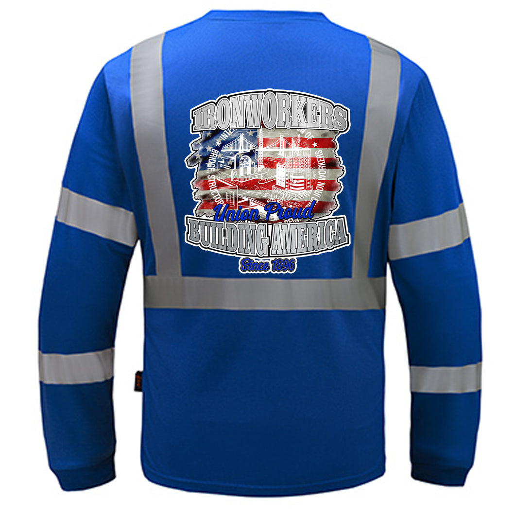 BUILD MERICA LONG SLEEVE REFLECTIVE SHIRT