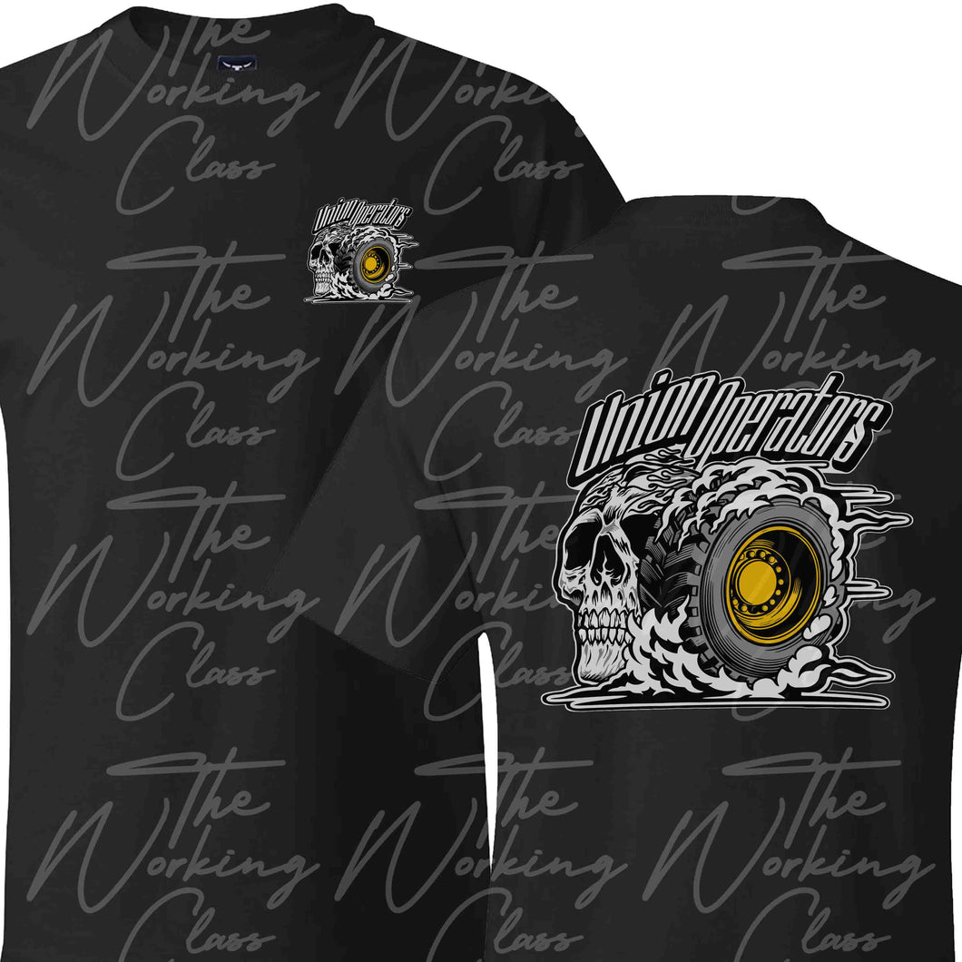 WHEEL SKULL T-SHIRT